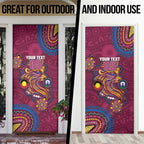 Custom NAIDOC Week Brisbane Lions Door Cover Australian Aboriginal Art