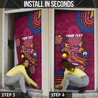 Custom NAIDOC Week Brisbane Lions Door Cover Australian Aboriginal Art