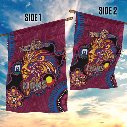 NAIDOC Week Brisbane Lions Garden Flag Australian Aboriginal Art