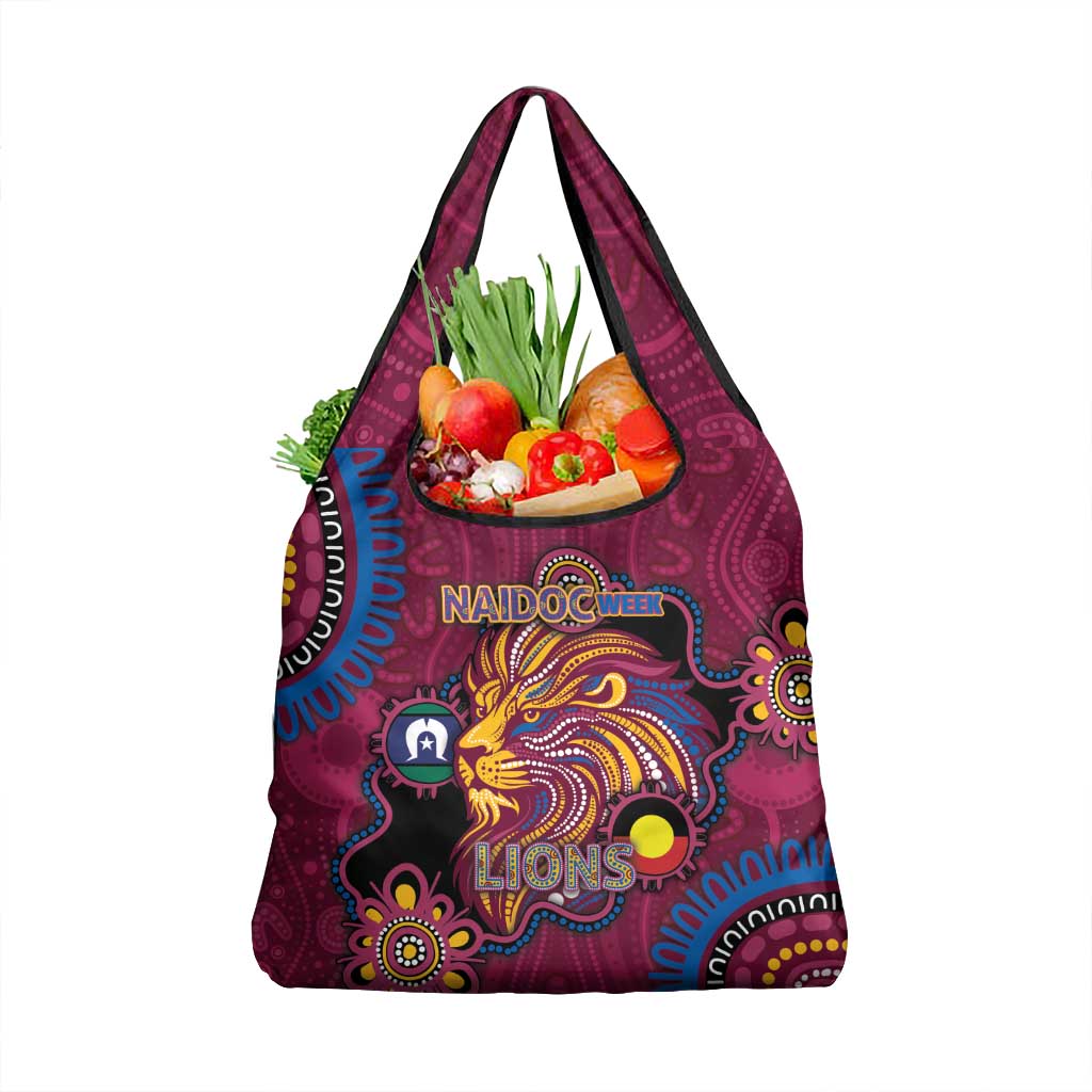NAIDOC Week Brisbane Lions Grocery Bag Australian Aboriginal Art