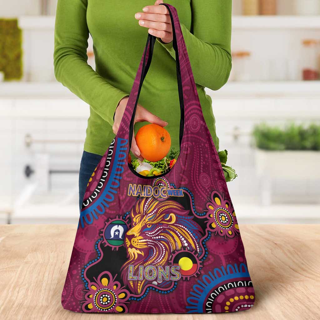 NAIDOC Week Brisbane Lions Grocery Bag Australian Aboriginal Art