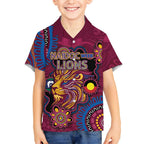 Custom NAIDOC Week Brisbane Lions Hawaiian Shirt Australian Aboriginal Art
