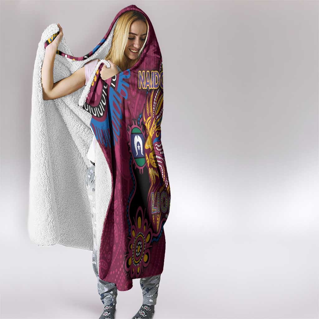 NAIDOC Week Brisbane Lions Hooded Blanket Australian Aboriginal Art