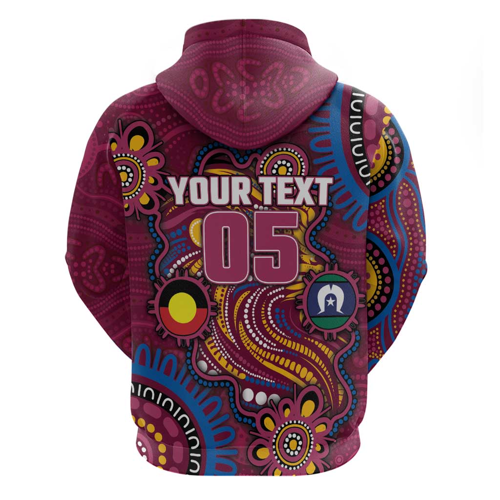 Custom NAIDOC Week Brisbane Lions Hoodie Australian Aboriginal Art