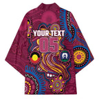 Custom NAIDOC Week Brisbane Lions Kimono Australian Aboriginal Art