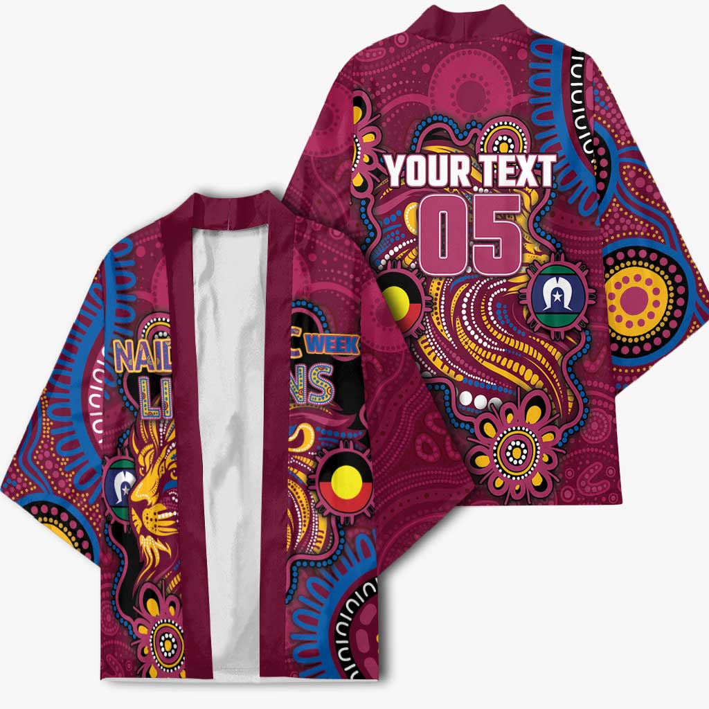 Custom NAIDOC Week Brisbane Lions Kimono Australian Aboriginal Art