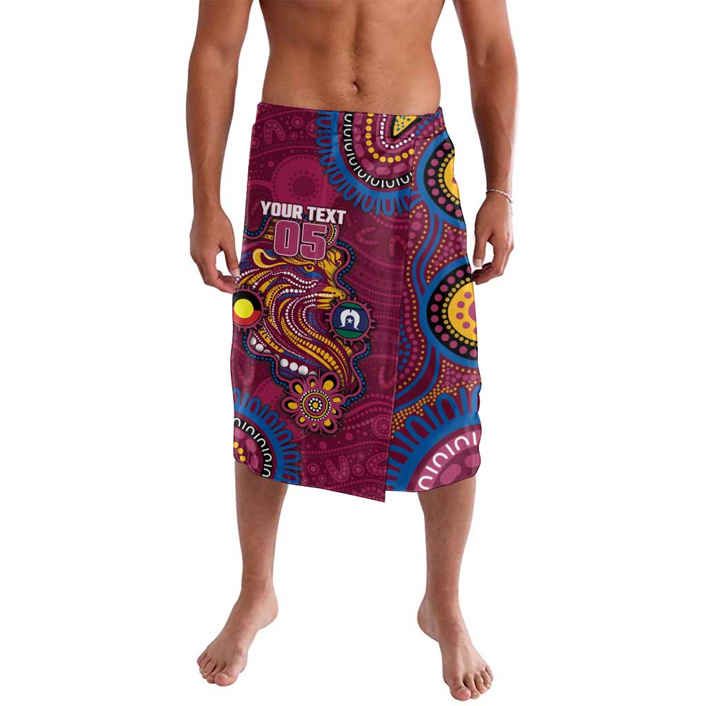 Custom NAIDOC Week Brisbane Lions Lavalava Australian Aboriginal Art