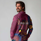 Custom NAIDOC Week Brisbane Lions Long Sleeve Polo Shirt Australian Aboriginal Art