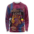 Custom NAIDOC Week Brisbane Lions Long Sleeve Shirt Australian Aboriginal Art