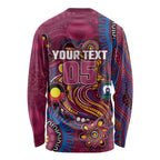 Custom NAIDOC Week Brisbane Lions Long Sleeve Shirt Australian Aboriginal Art