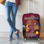 NAIDOC Week Brisbane Lions Luggage Cover Australian Aboriginal Art