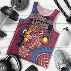 Custom NAIDOC Week Brisbane Lions Men Tank Top Australian Aboriginal Art
