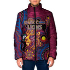 Custom NAIDOC Week Brisbane Lions Padded Jacket Australian Aboriginal Art