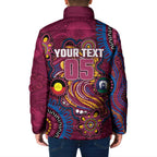 Custom NAIDOC Week Brisbane Lions Padded Jacket Australian Aboriginal Art