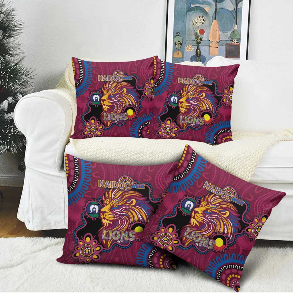 NAIDOC Week Brisbane Lions Pillow Cover Australian Aboriginal Art