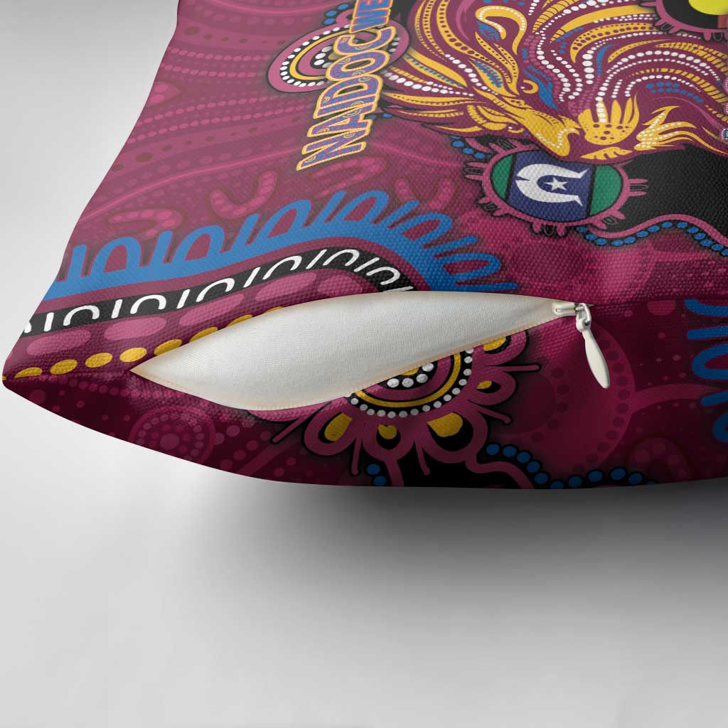 NAIDOC Week Brisbane Lions Pillow Cover Australian Aboriginal Art