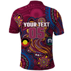 Custom NAIDOC Week Brisbane Lions Polo Shirt Australian Aboriginal Art