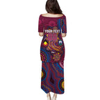 Custom NAIDOC Week Brisbane Lions Puletasi Australian Aboriginal Art