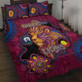 NAIDOC Week Brisbane Lions Quilt Bed Set Australian Aboriginal Art