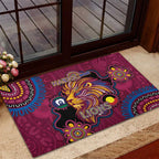 NAIDOC Week Brisbane Lions Rubber Doormat Australian Aboriginal Art