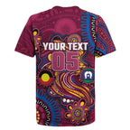 Custom NAIDOC Week Brisbane Lions Rugby Jersey Australian Aboriginal Art