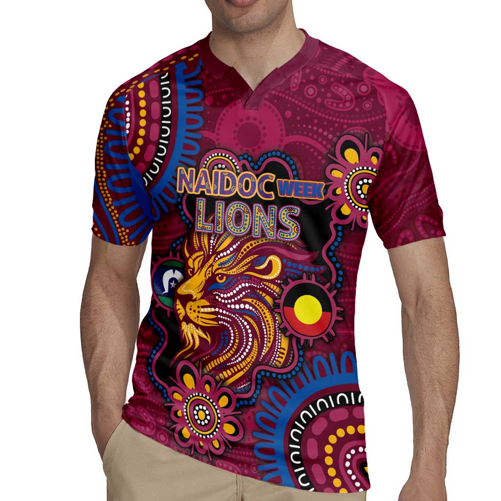 Custom NAIDOC Week Brisbane Lions Rugby Jersey Australian Aboriginal Art