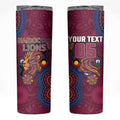 Custom NAIDOC Week Brisbane Lions Skinny Tumbler Australian Aboriginal Art