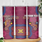 Custom NAIDOC Week Brisbane Lions Skinny Tumbler Australian Aboriginal Art