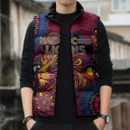 Custom NAIDOC Week Brisbane Lions Sleeveless Puffer Jacket Australian Aboriginal Art