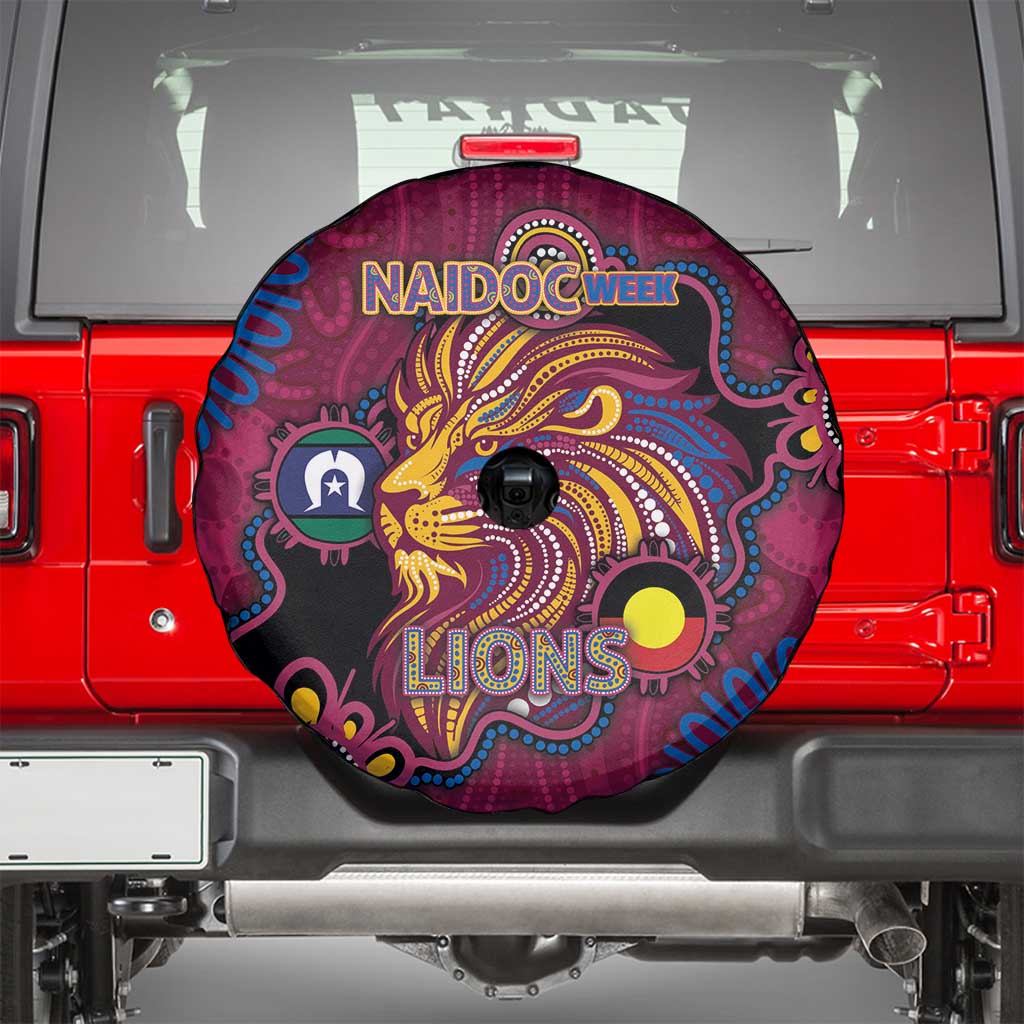NAIDOC Week Brisbane Lions Spare Tire Cover Australian Aboriginal Art