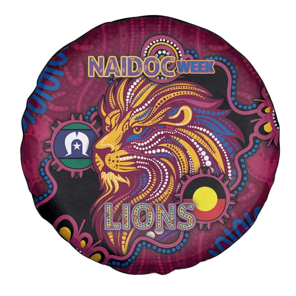 NAIDOC Week Brisbane Lions Spare Tire Cover Australian Aboriginal Art