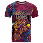 Custom NAIDOC Week Brisbane Lions T Shirt Australian Aboriginal Art