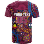 Custom NAIDOC Week Brisbane Lions T Shirt Australian Aboriginal Art