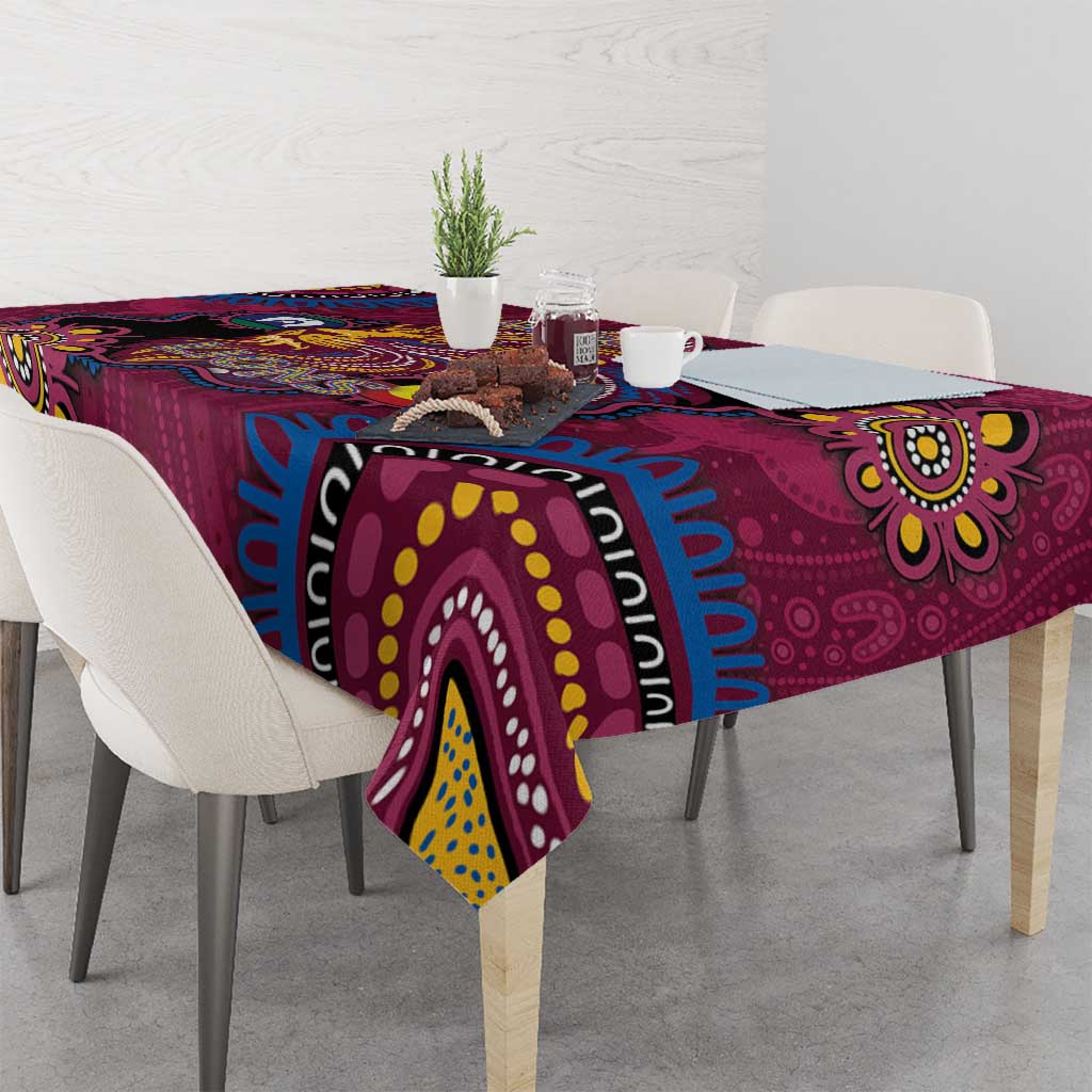 NAIDOC Week Brisbane Lions Tablecloth Australian Aboriginal Art