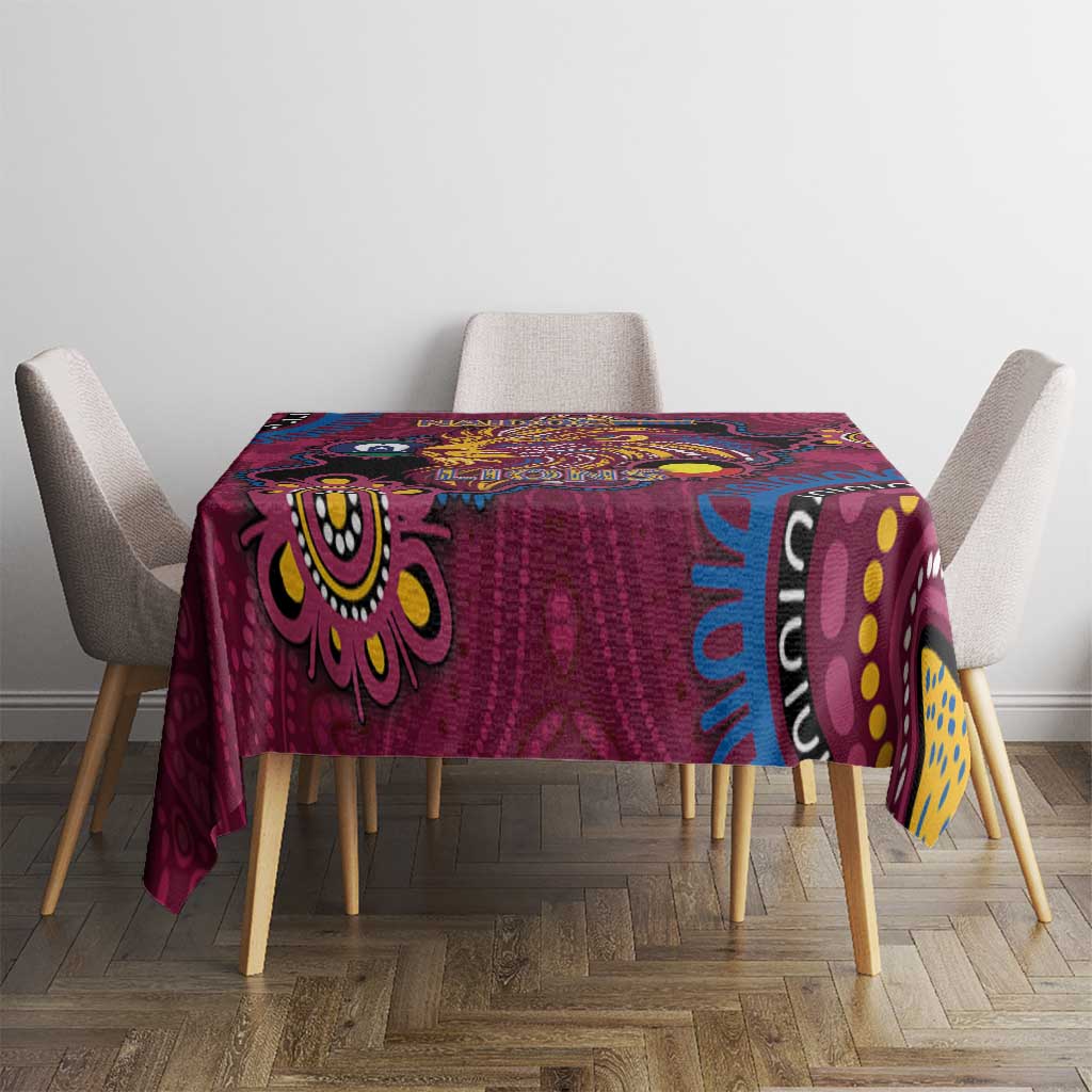 NAIDOC Week Brisbane Lions Tablecloth Australian Aboriginal Art
