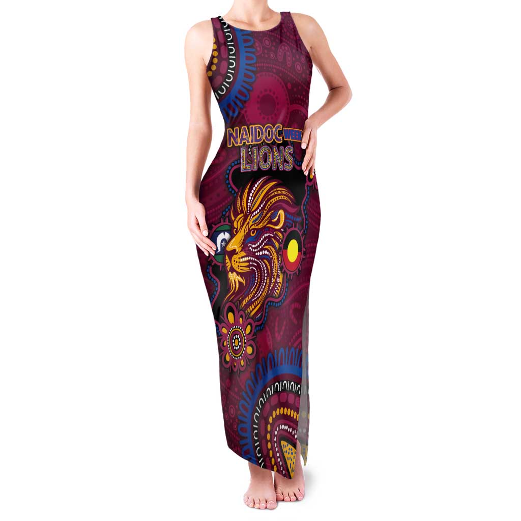 Custom NAIDOC Week Brisbane Lions Tank Maxi Dress Australian Aboriginal Art