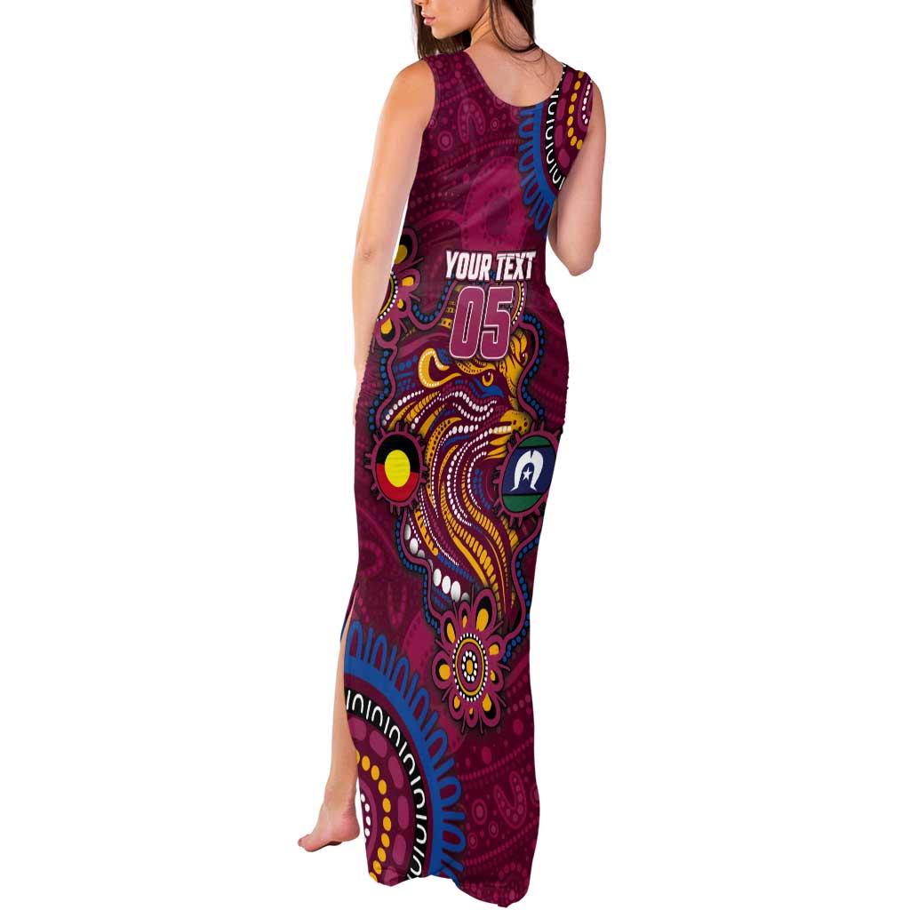 Custom NAIDOC Week Brisbane Lions Tank Maxi Dress Australian Aboriginal Art
