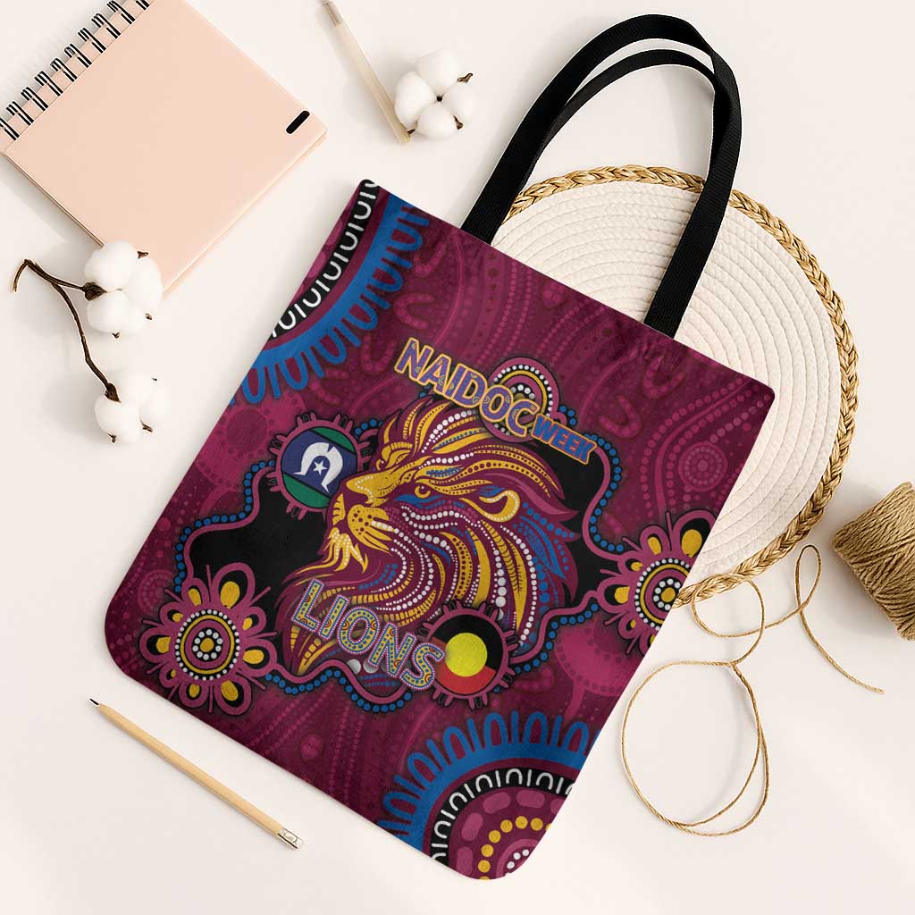 NAIDOC Week Brisbane Lions Tote Bag Australian Aboriginal Art