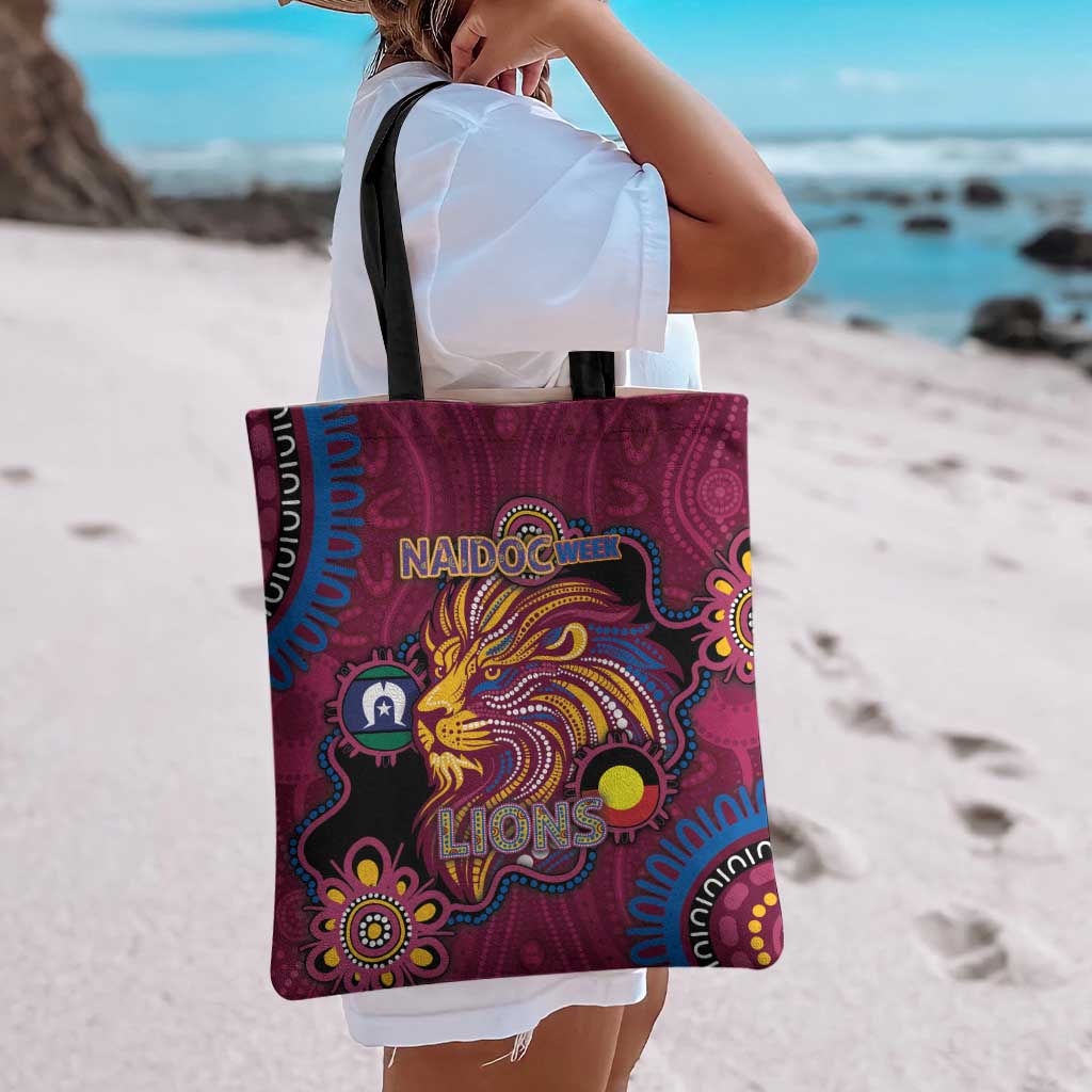 NAIDOC Week Brisbane Lions Tote Bag Australian Aboriginal Art