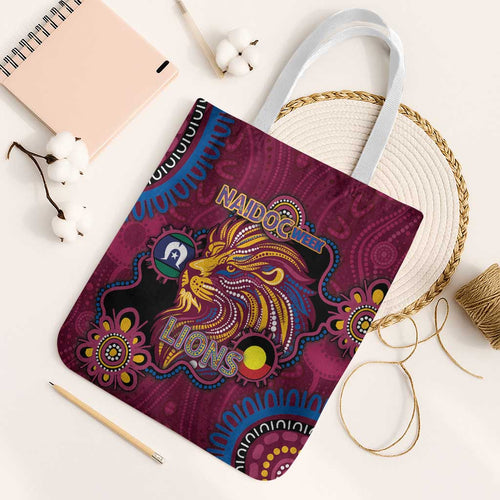 NAIDOC Week Brisbane Lions Tote Bag Australian Aboriginal Art