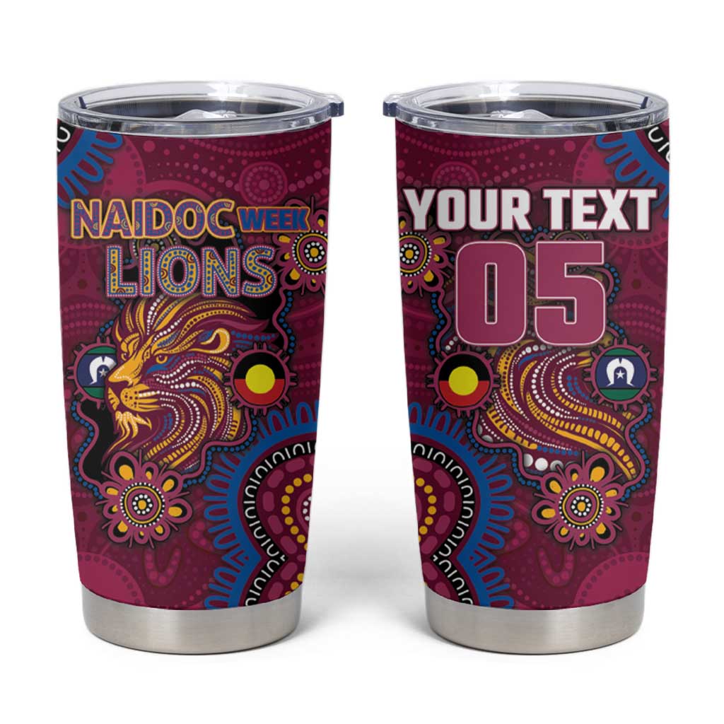 Custom NAIDOC Week Brisbane Lions Tumbler Cup Australian Aboriginal Art