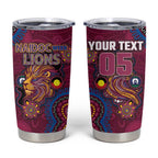 Custom NAIDOC Week Brisbane Lions Tumbler Cup Australian Aboriginal Art