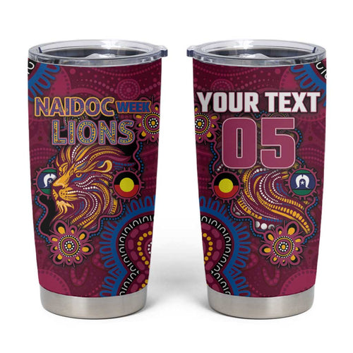 Custom NAIDOC Week Brisbane Lions Tumbler Cup Australian Aboriginal Art