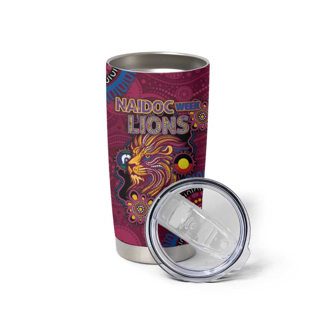 Custom NAIDOC Week Brisbane Lions Tumbler Cup Australian Aboriginal Art