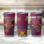 Custom NAIDOC Week Brisbane Lions Tumbler Cup Australian Aboriginal Art