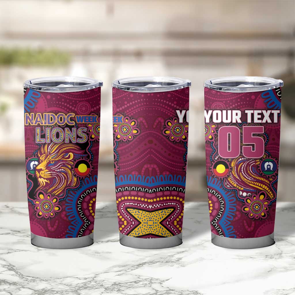 Custom NAIDOC Week Brisbane Lions Tumbler Cup Australian Aboriginal Art