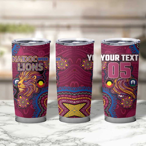 Custom NAIDOC Week Brisbane Lions Tumbler Cup Australian Aboriginal Art
