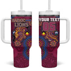 Custom NAIDOC Week Brisbane Lions Tumbler With Handle Australian Aboriginal Art
