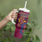 Custom NAIDOC Week Brisbane Lions Tumbler With Handle Australian Aboriginal Art