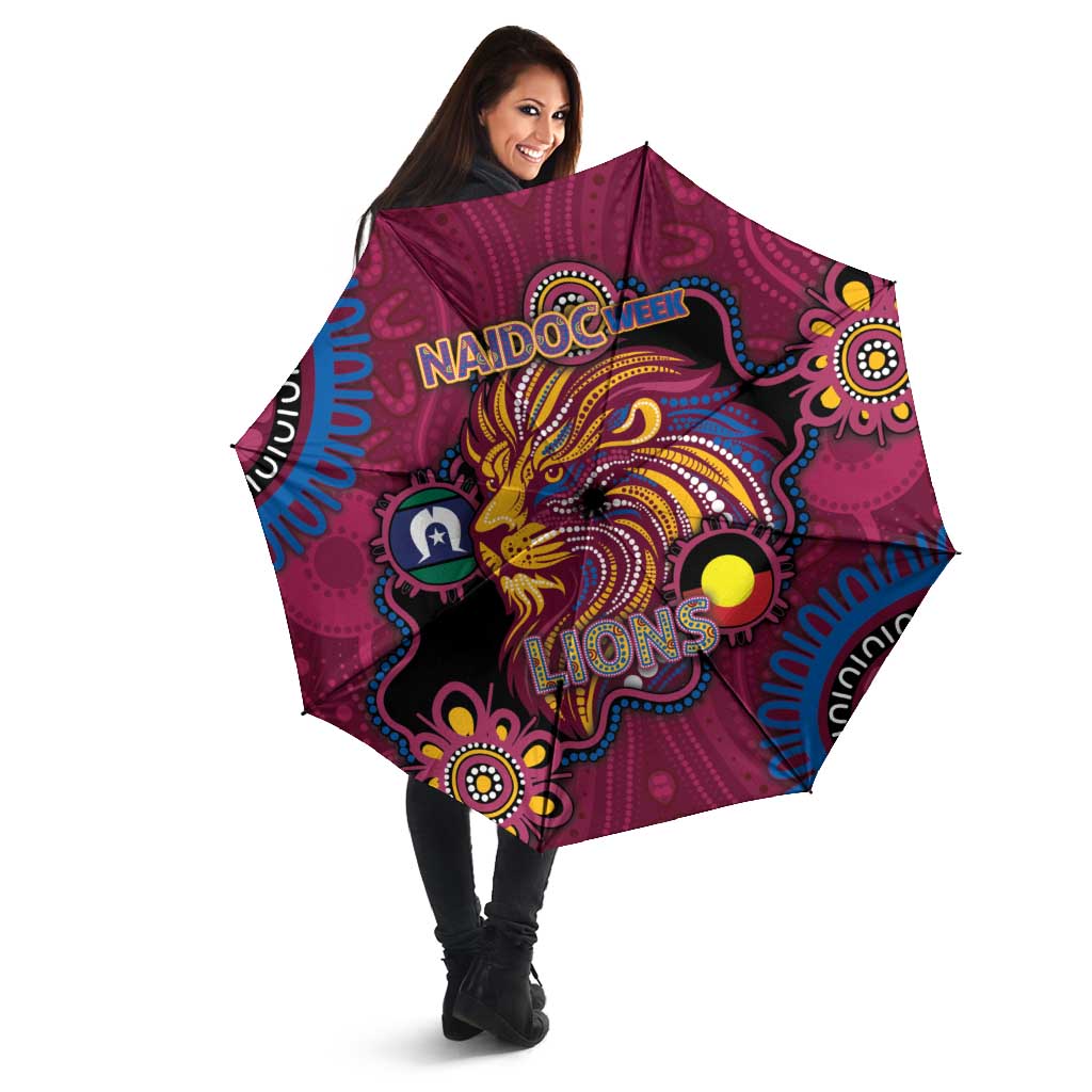 NAIDOC Week Brisbane Lions Umbrella Australian Aboriginal Art